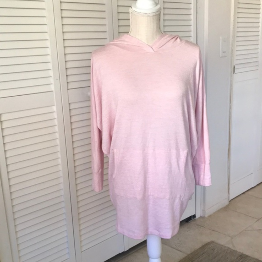 MARKET & SPRUCE pink lounging knit‎ hoodie, dolman sleeves, front pocket size S